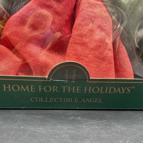 Vintage Christmas Angel Tree Topper 1999 May Department Store Red Green Gold - Picture 13 of 14